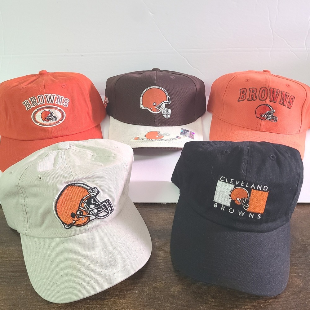 Vintage Cleveland Browns NFL Hats Reebok Sports Specialties Adjustable Lot of 5